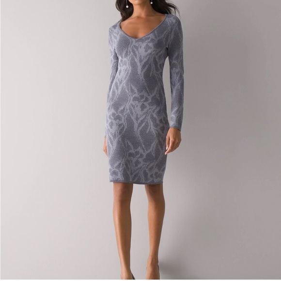 🌺 2/$40 PRICE ⬇️!! NEW!! Beautiful WHITE HOUSE BLACK MARKET Body Con DRESS !! - Picture 3 of 12